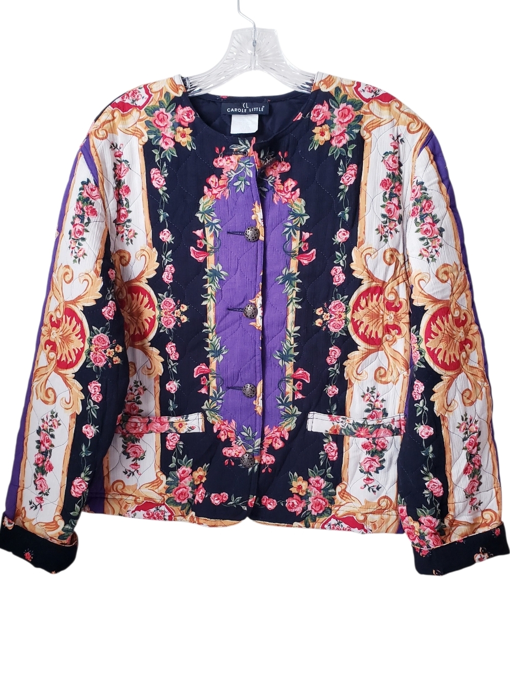 Vintage Carole Little Floral Quilted Jacket